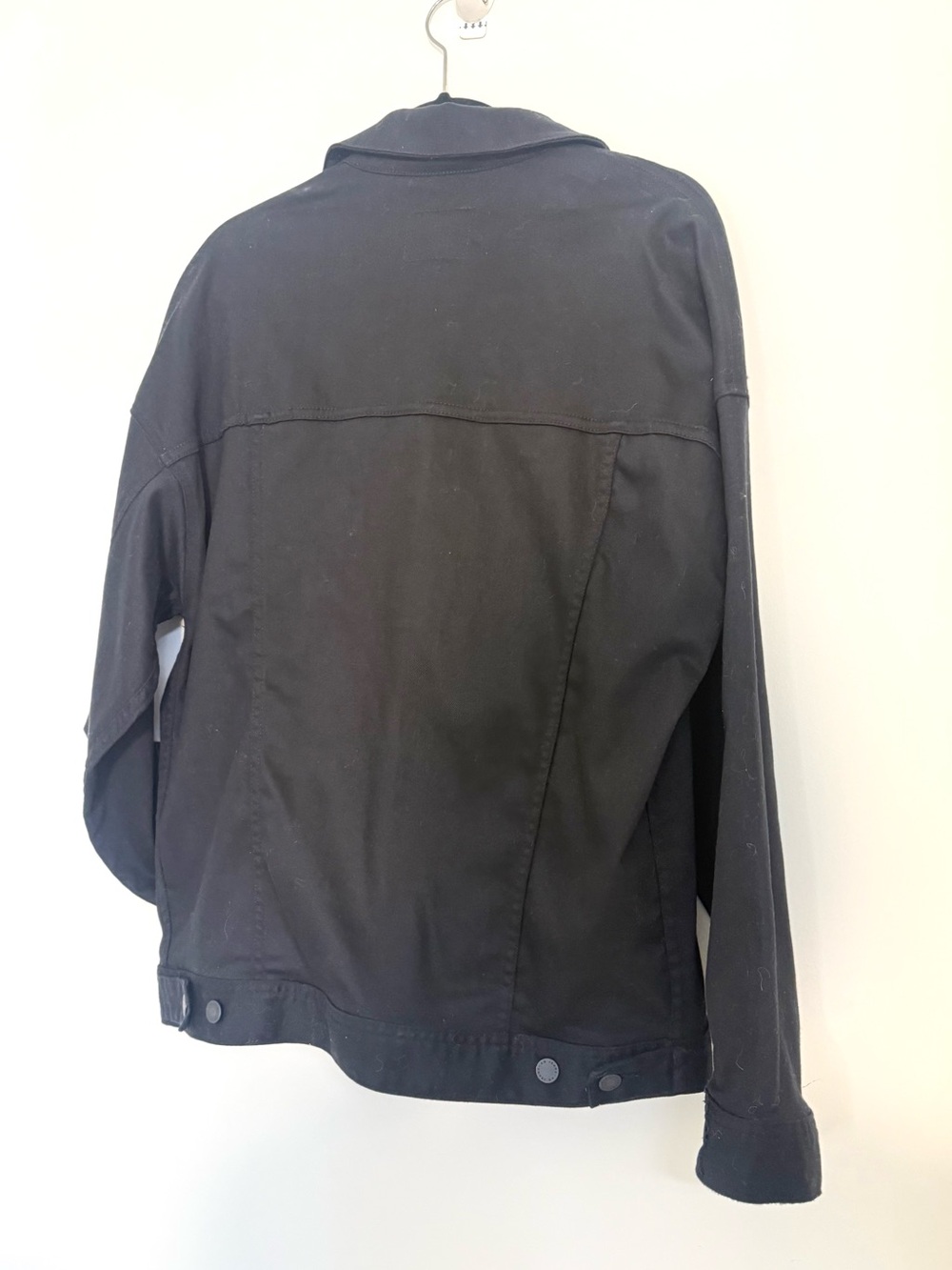 AG Adriano Goldschmied Black Oversized Denim Trucker Kendrix Jacket NWT Medium - Picture 4 of 7